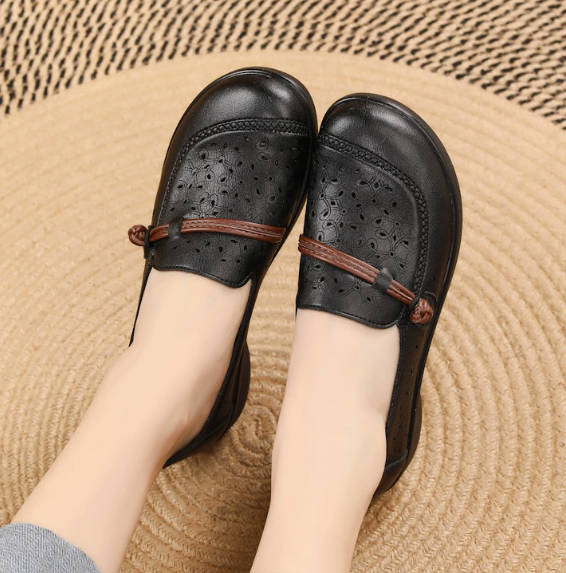 Summer Hallow Out Slip Resistant Breathable Loafers Flat