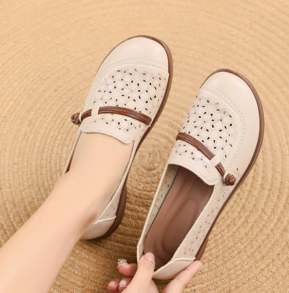 Summer Hallow Out Slip Resistant Breathable Loafers Flat