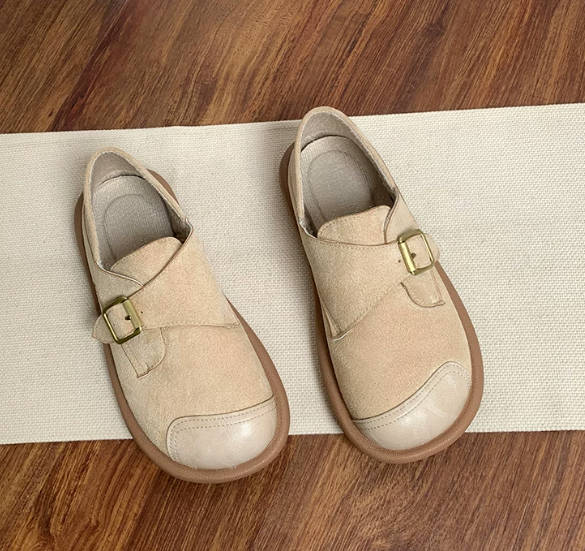 Vintage Round Toe Two Way Slip On Loafer Mules Flat