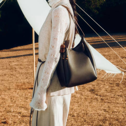 Vintage Large Bucket Underarm Cowhide Single Shoulder Crossbody Bag