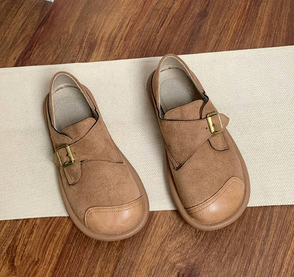 Vintage Round Toe Two Way Slip On Loafer Mules Flat