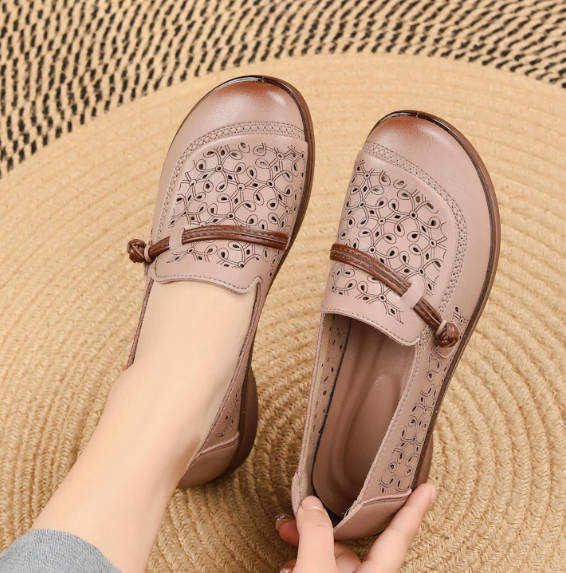 Summer Hallow Out Slip Resistant Breathable Loafers Flat