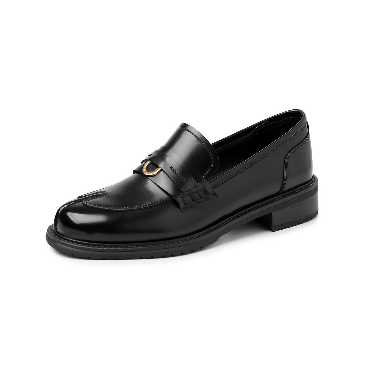 Vintage Genuine Leather Classic Round Toe Slip-On Loafers
