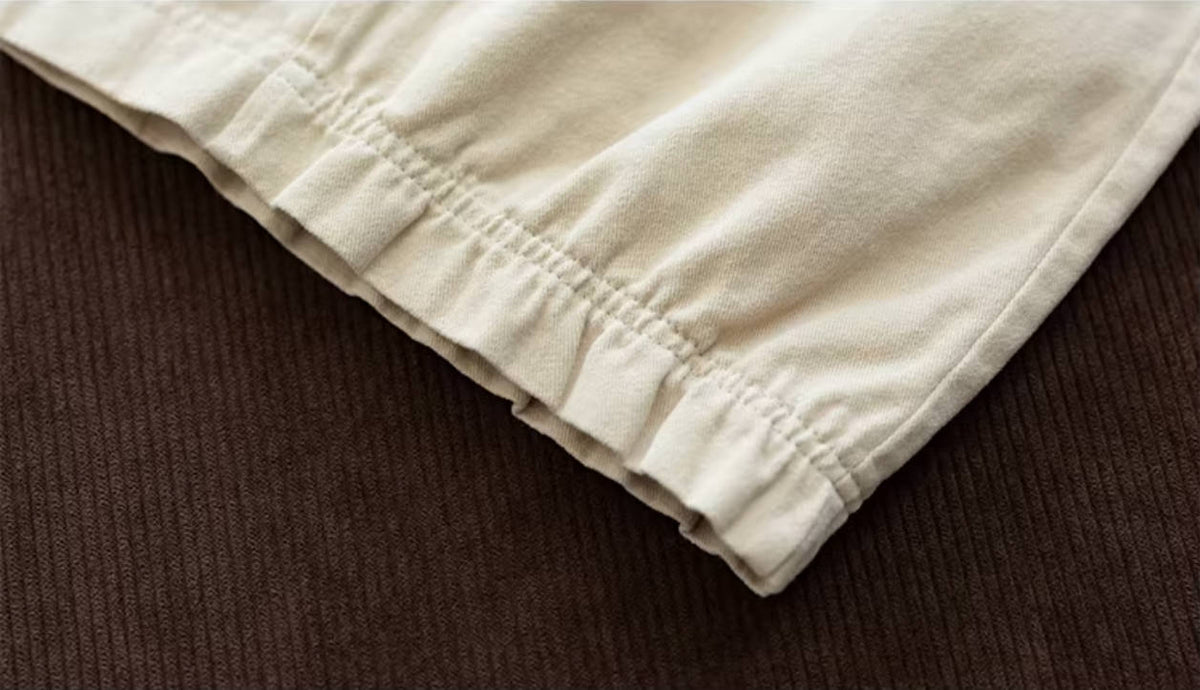 Spring Cotton Elastic Waist Loose Patchwork Versatile Pants