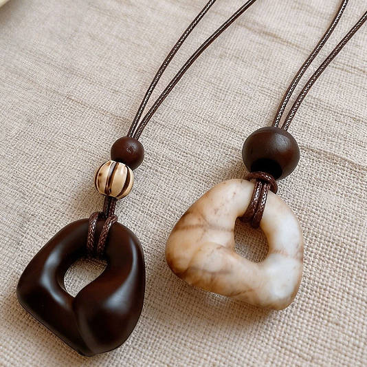 Retro Bohemian Casual Irregular Brown Hoop Necklace