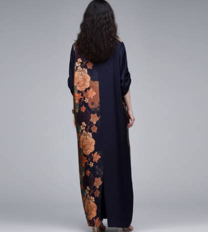 Casual Spliced Silk V-Neck Cross-Front Dress with Asymmetrical Hem