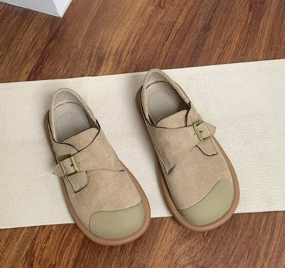 Vintage Round Toe Two Way Slip On Loafer Mules Flat