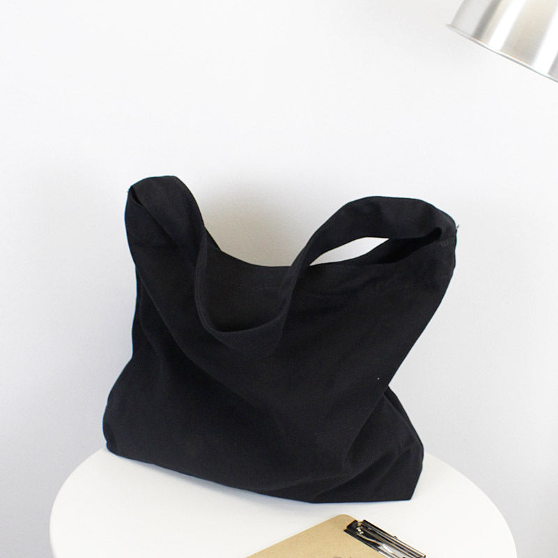 Solid Color Canvas Versatile Casual Everyday Tote Bag