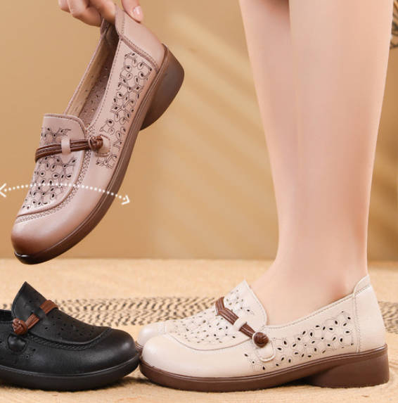 Summer Hallow Out Slip Resistant Breathable Loafers Flat