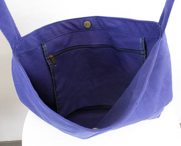 Solid Color Canvas Versatile Casual Everyday Tote Bag