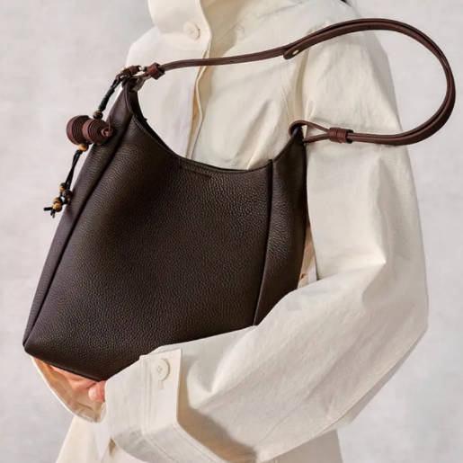 Vintage Large Bucket Underarm Cowhide Single Shoulder Crossbody Bag