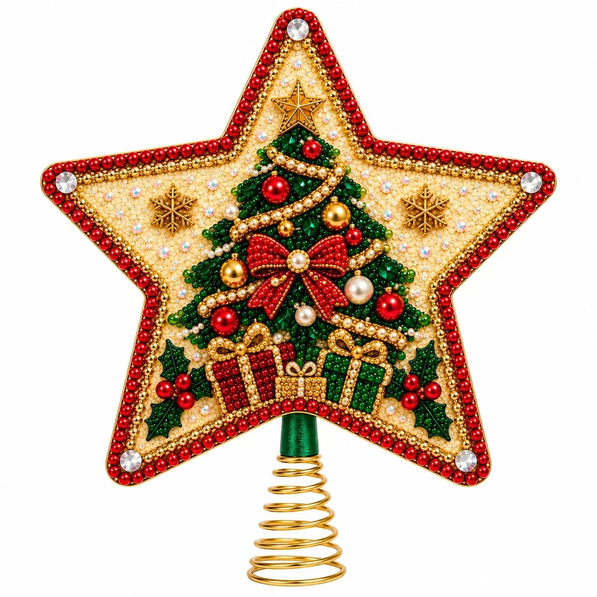 Santa Diamond Painting Christmas Tree Topper