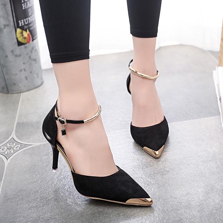 FASHION JOKER POINTED ANKLE HIGH STILETTO HEELS