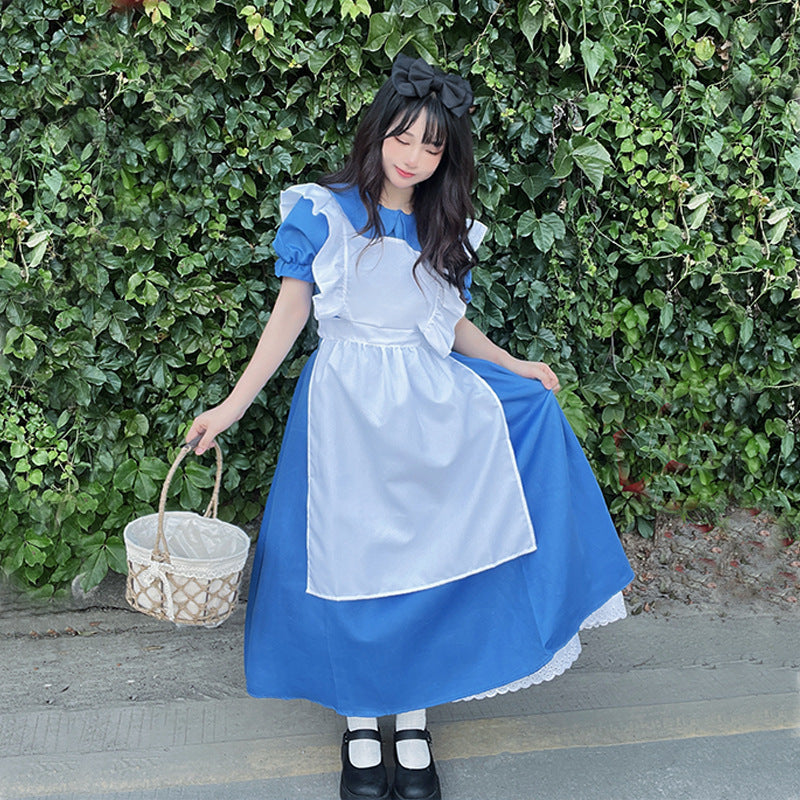 Alice In Wonderland Lolita Cosplay Maid Dress Halloween Costume
