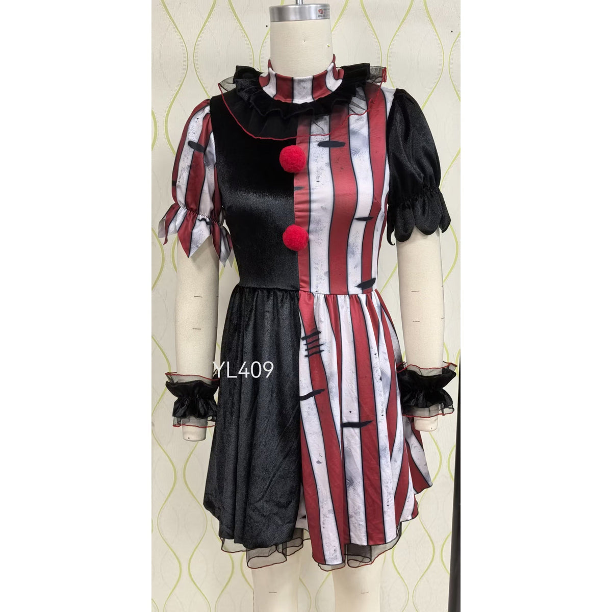 Children's Halloween Clown Costume Dress For Party
