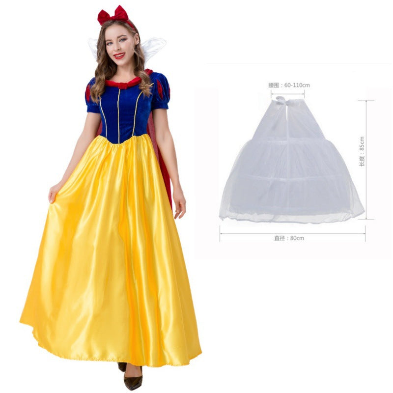 Adult Snow Princess Halloween Costume Long Dress