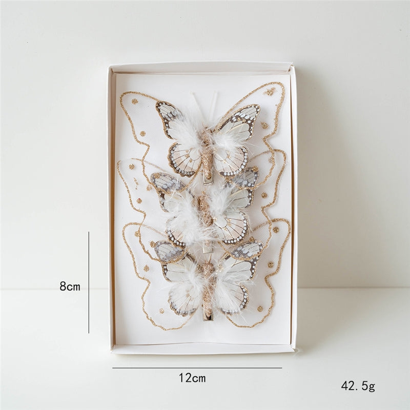 Christmas Fabric Butterfly Ornament