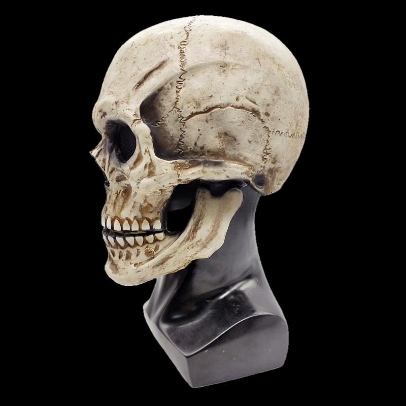 Halloween Moving Mouth Skull Mask Full Head Bone