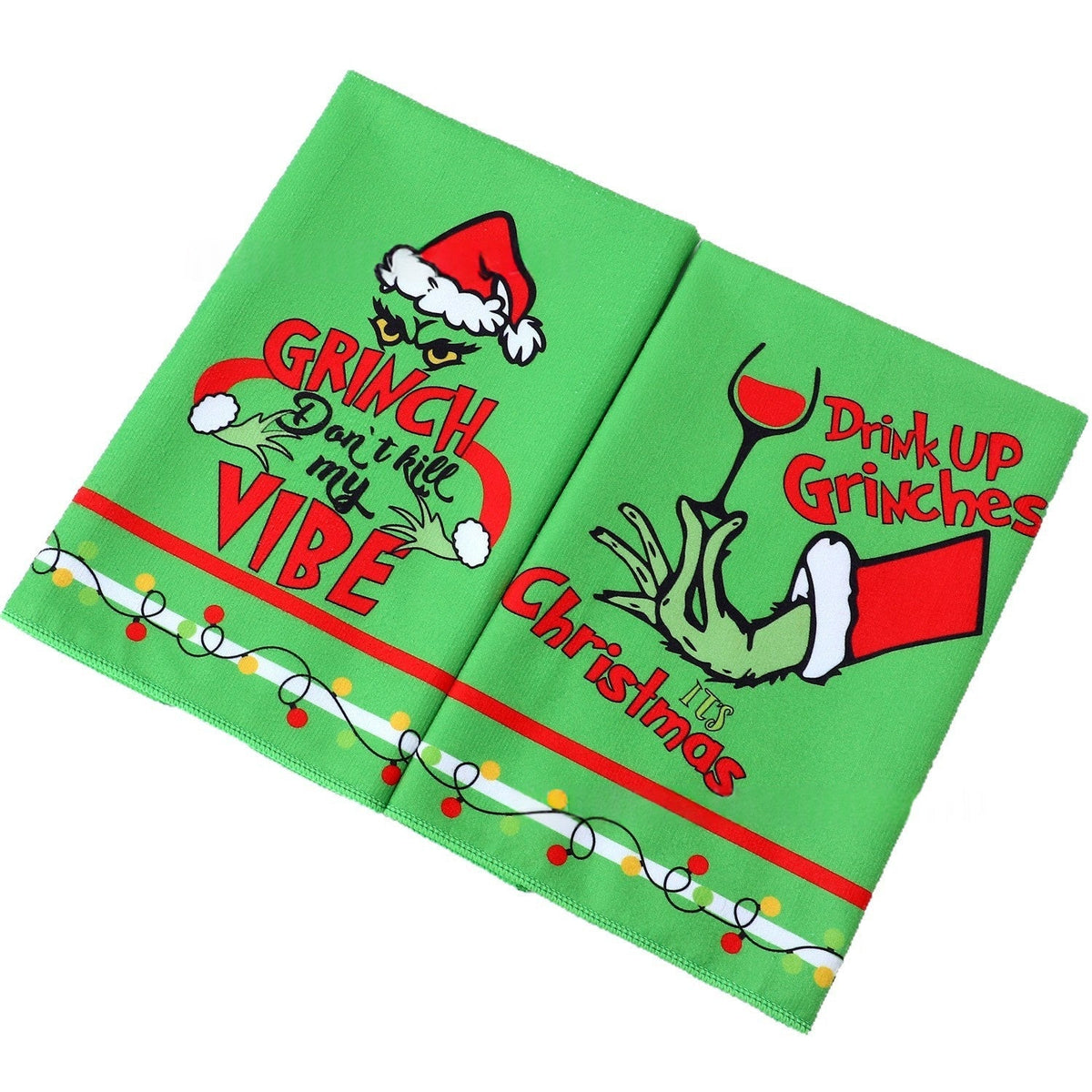 Christmas Dish Towel Polyester Printing Kitchen Cloth