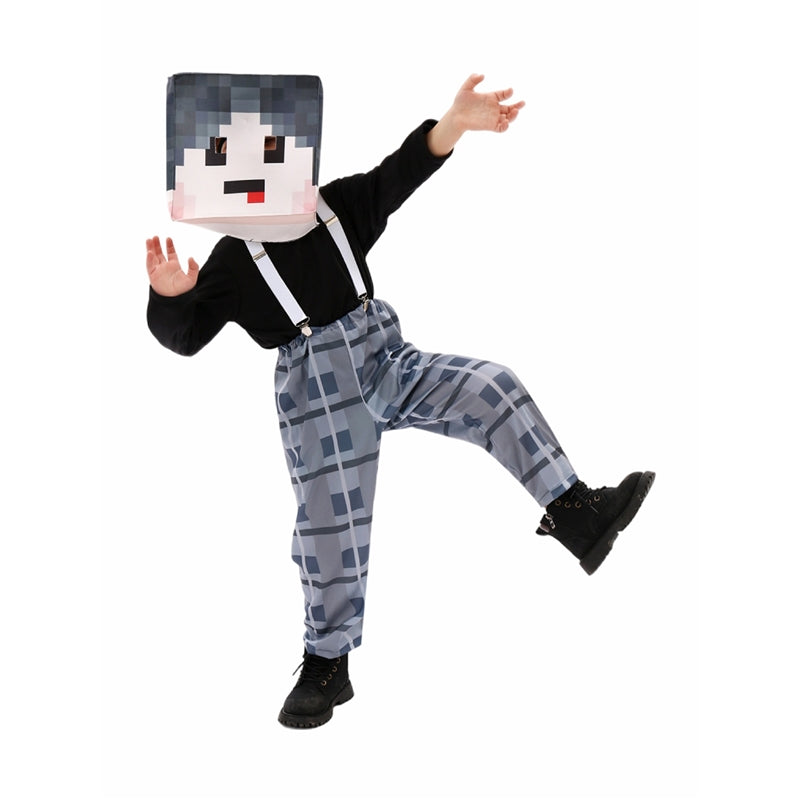 Minecraft Kids Cosplay Costume Full Series Halloween Performance Outfit