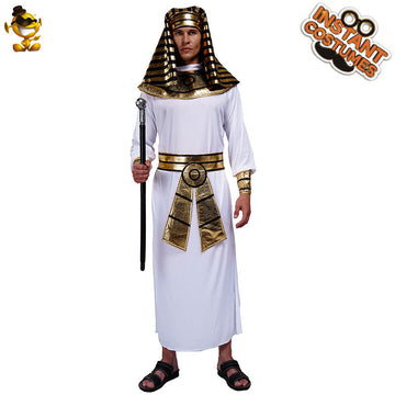 Egyptian Pharaoh Costume For Men, Halloween Adult King Robe