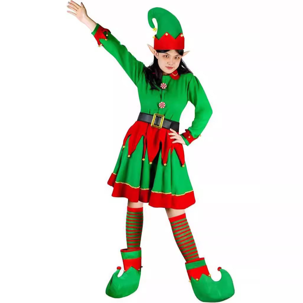 Christmas Elf Costume Dress For Women