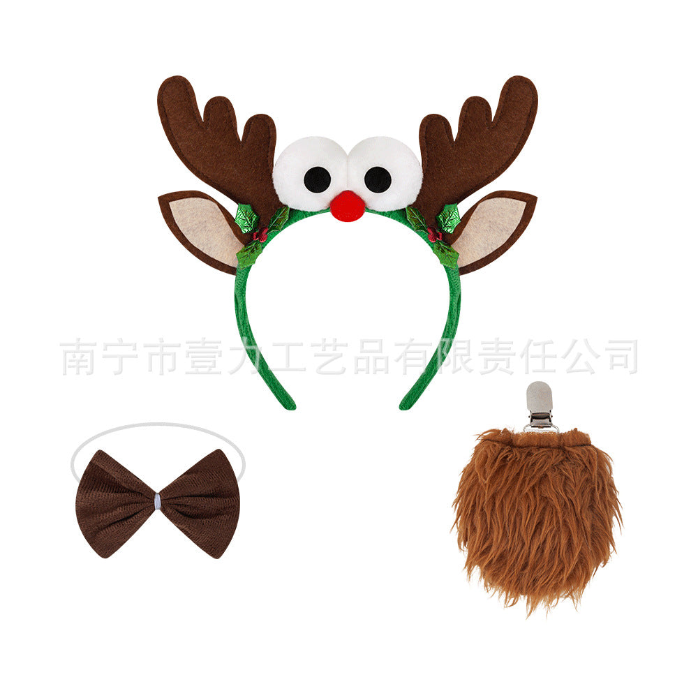 Christmas Reindeer Antler Headband For Kids Party Costume