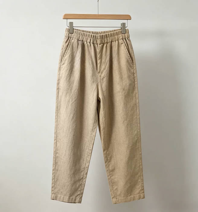 Spring Cotton Linen Casual  Elastic Waist Loose Harem Pants