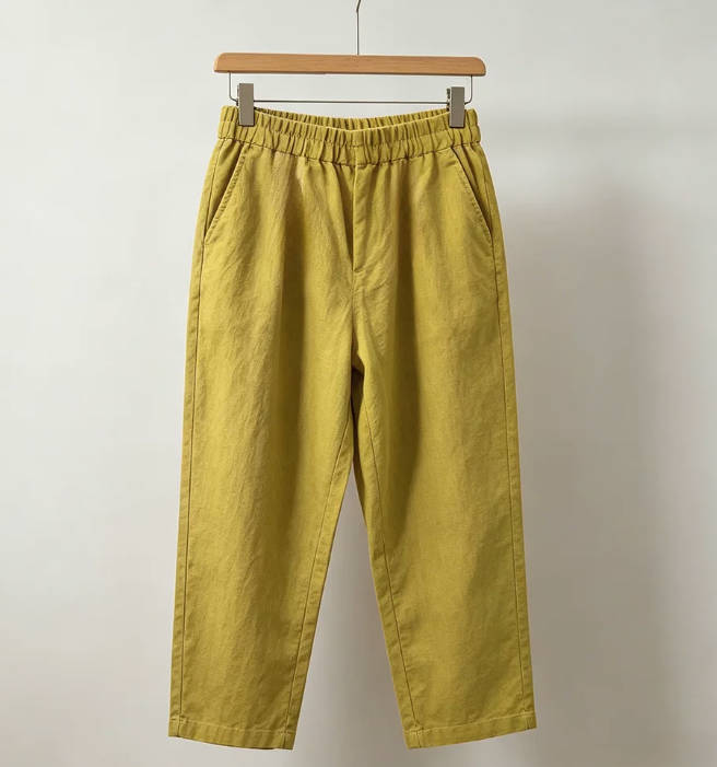 Spring Cotton Linen Casual  Elastic Waist Loose Harem Pants