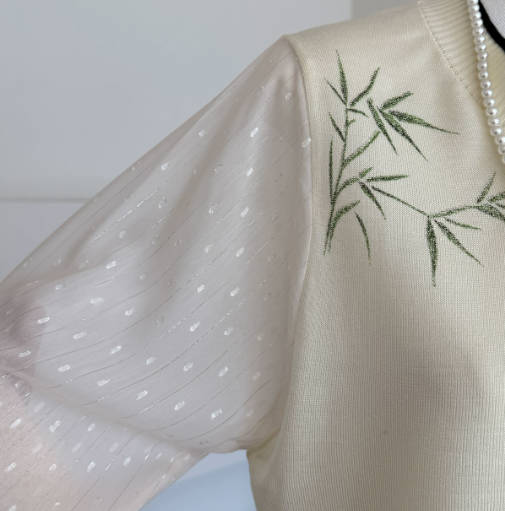 Vintage Chic Lightweight Long Sleeve Loose Knit Blouse