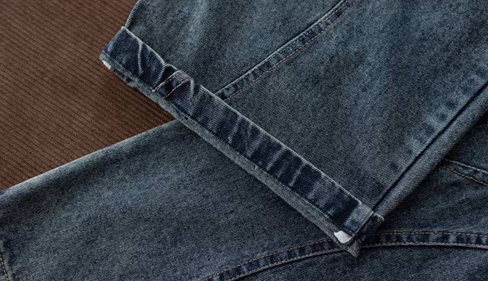 Denim Spring Retro Elastic Waist Casual Everyday Long Loose Jeans