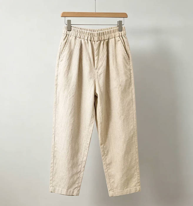 Spring Cotton Linen Casual  Elastic Waist Loose Harem Pants