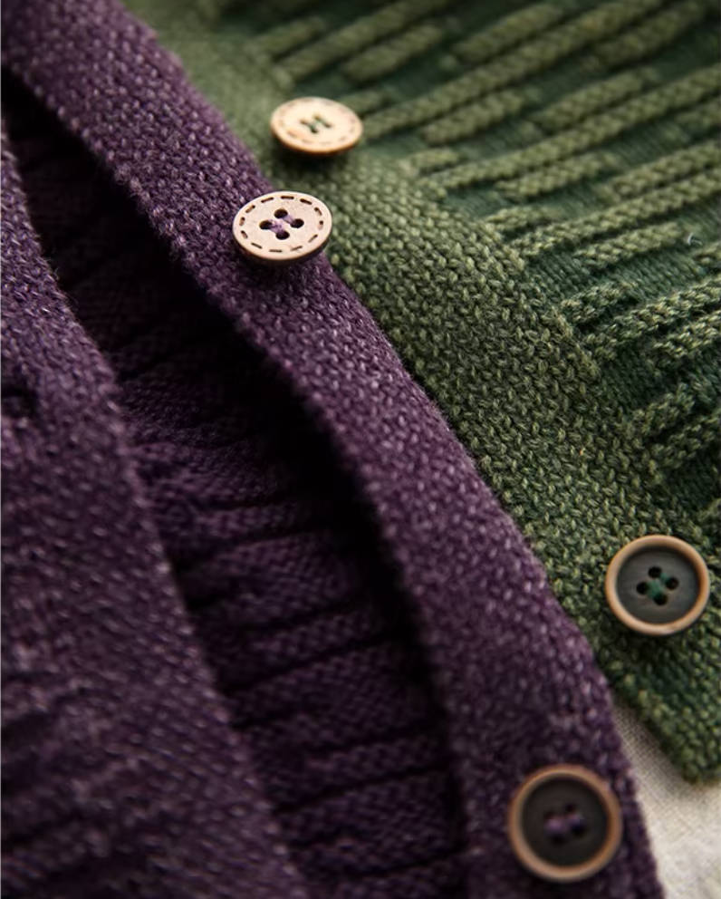 Vintage Cotton Knitted Round Neck Single-Breasted Sleeveless Vest