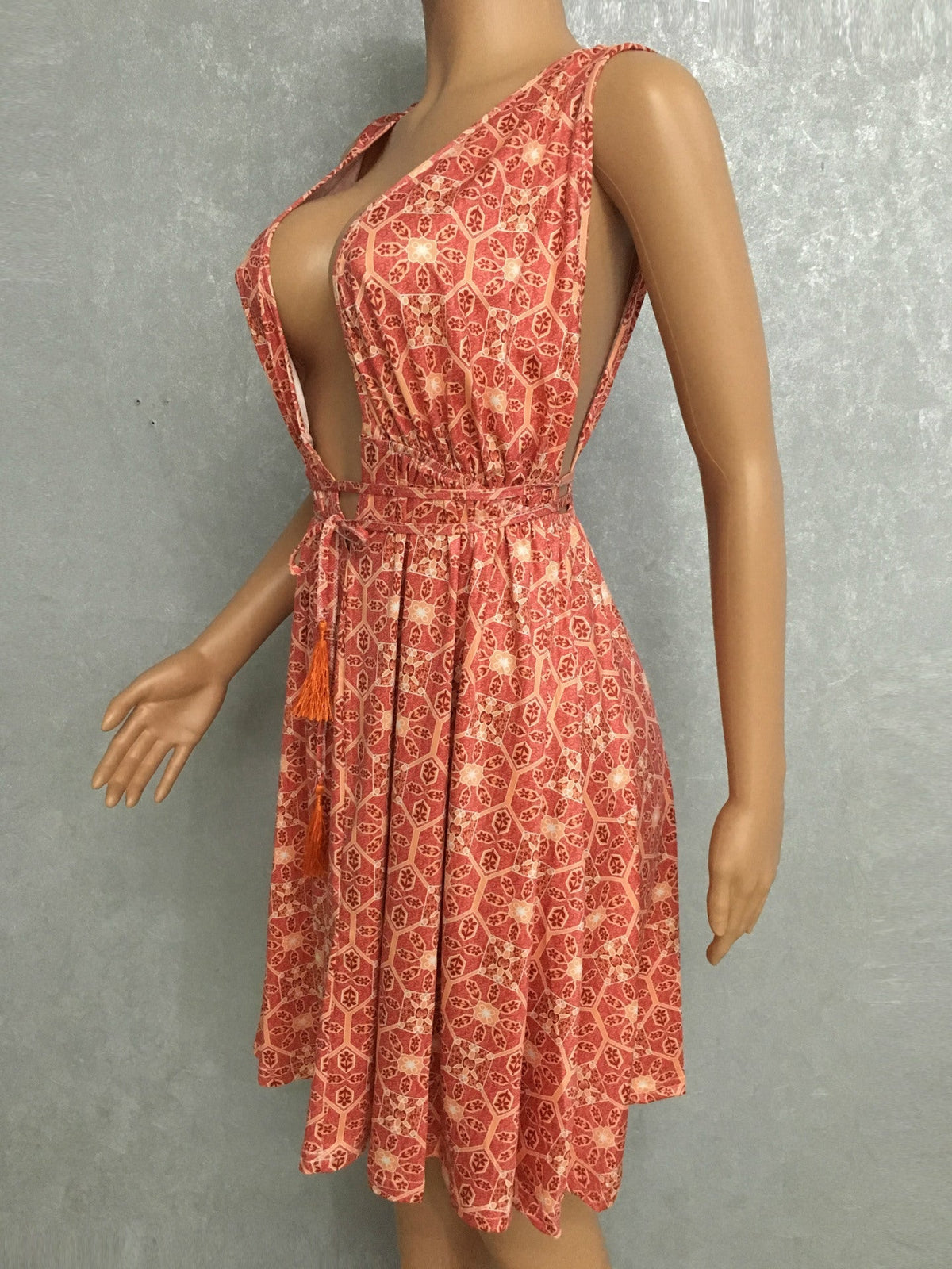 FASHION BEAR SHOULDER PRINT SHORT DRESS