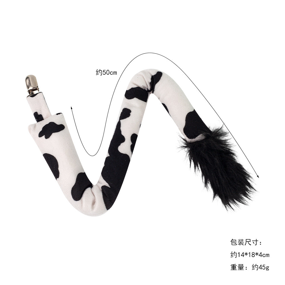 Halloween Animal Tail Costume Cow Tiger Tail Set