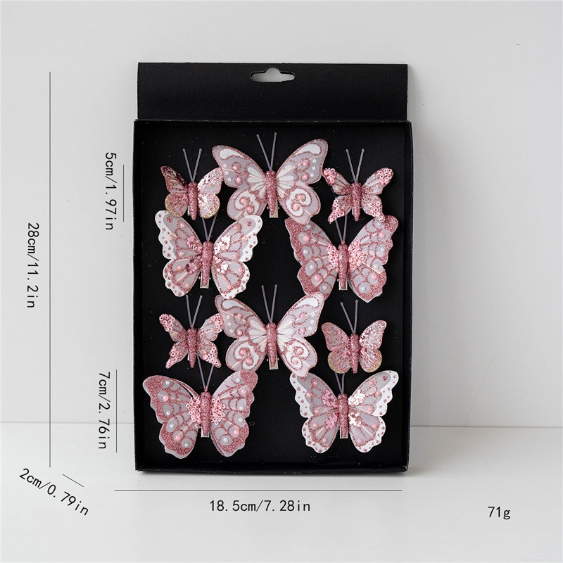 Christmas Fabric Butterfly Ornament