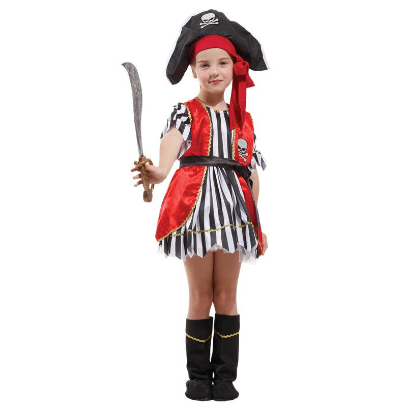 Halloween Pirate Costume For Girls, Kids Cosplay Outfit