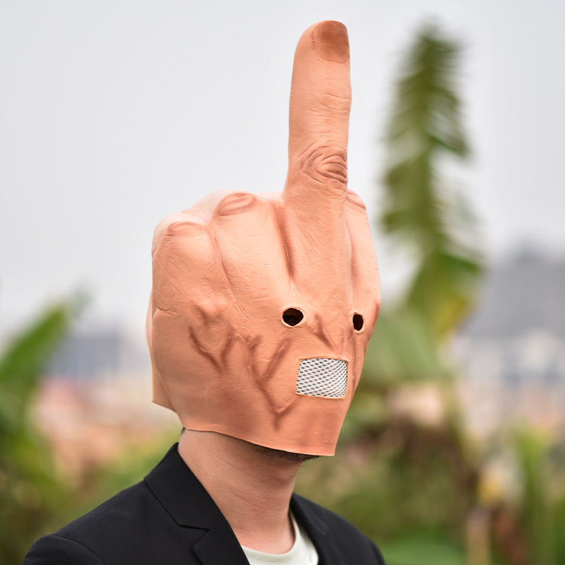 Middle Finger Disrespect Mask Halloween Prank DJ Party
