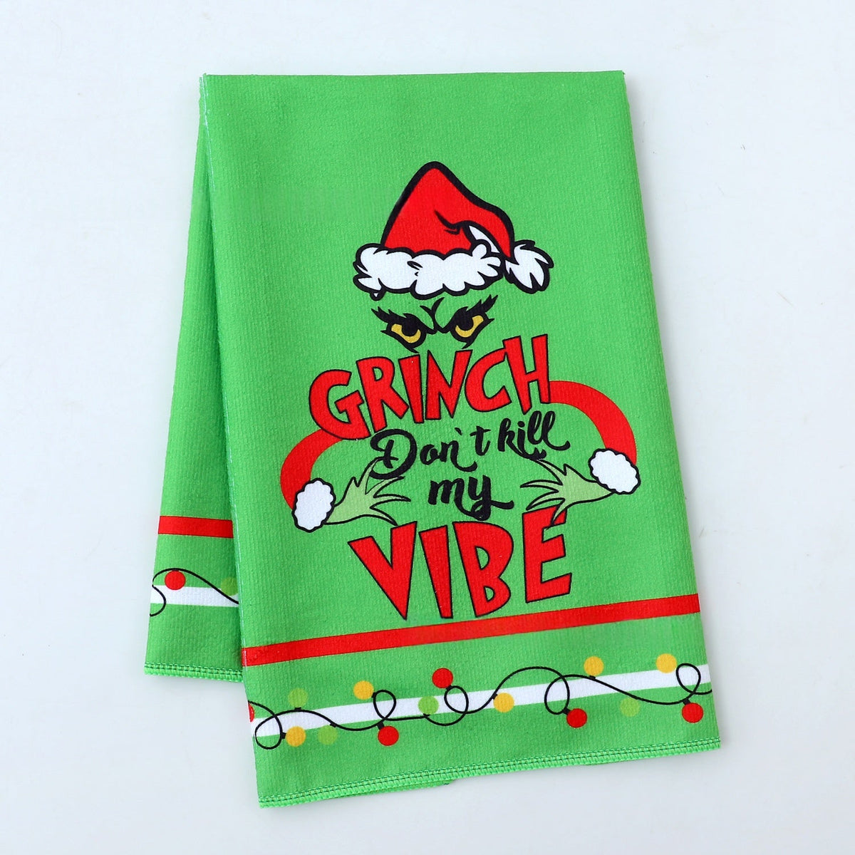 Christmas Dish Towel Polyester Printing Kitchen Cloth