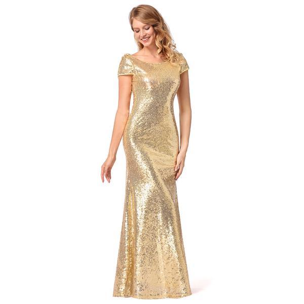 Sequin Backless Bridesmaid Dress