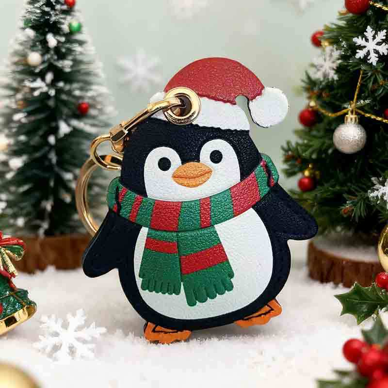 Penguin Keychain Airtag Case Christmas Gift Bag Accessory