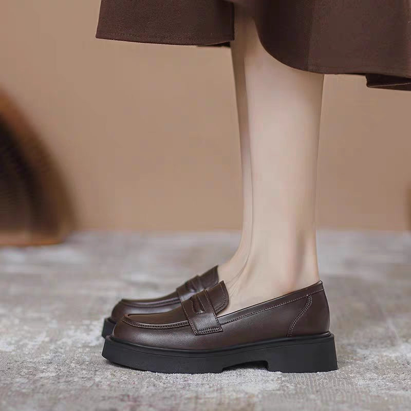 Trendy Genuine Leather Fashion Casual Loafer Flat Shoes