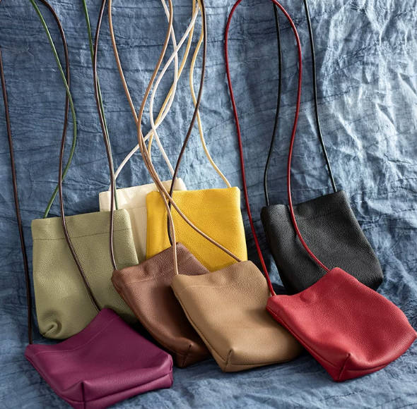 Retro Top Grain Leather Versatile Crossbody Magnetic Snap Small Bag