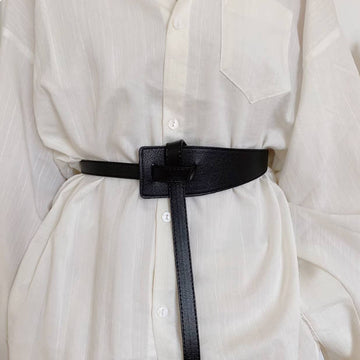 Fashion Soft Leather Versatile Slim Belts