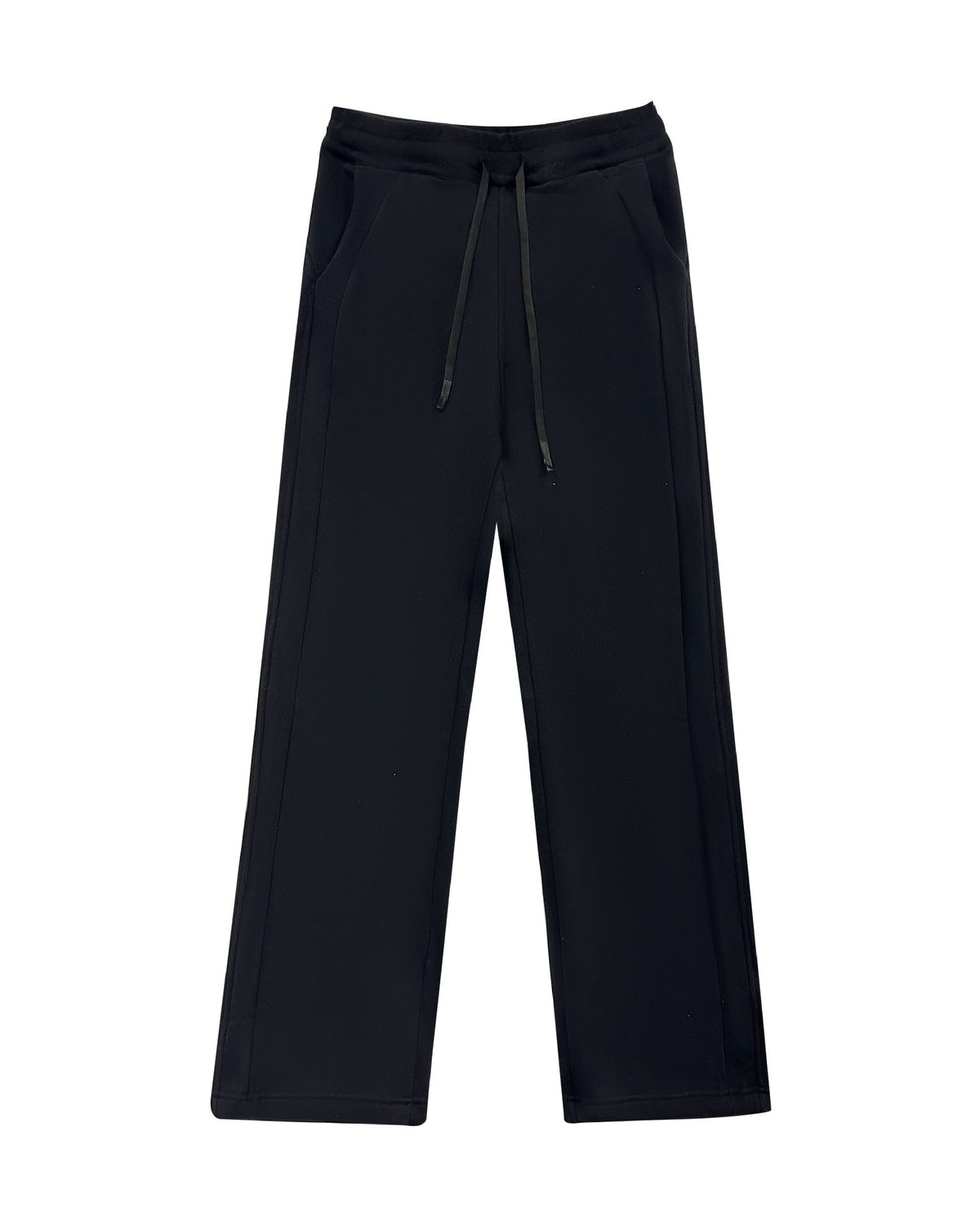 Cotton Casual Sports High Elastic Waist Lace-Up Fleece-Lined Pants