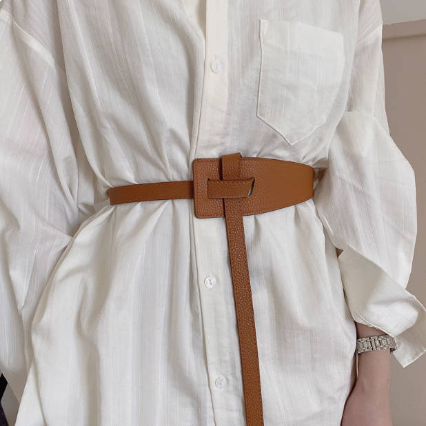 Fashion Soft Leather Versatile Slim Belts