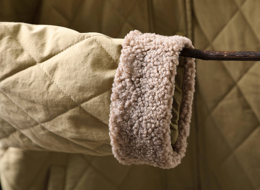 Winter Warm Shearling Collar Patchwork Cotton-In Casual Coat