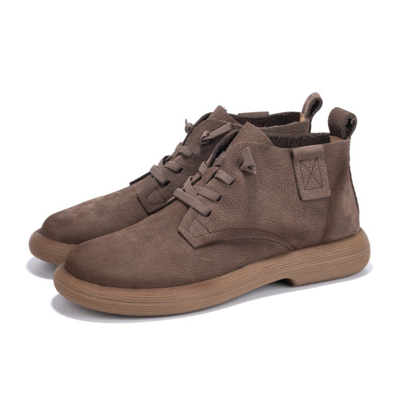 Retro Sueded Leather Plus Size Casual Versatile Fashion Flat Shoes