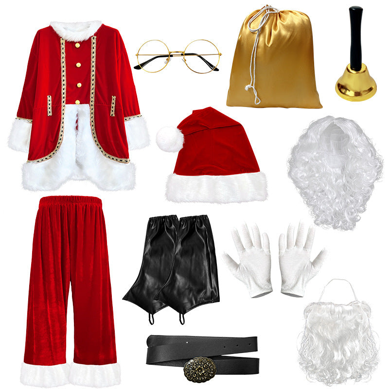 Santa Claus Costume Christmas Party Performance Outfit