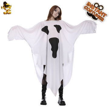 Women's White Ghost Cloak For Halloween Cosplay